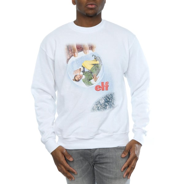 Elf Herr Distressed Poster Sweatshirt L Vit White L