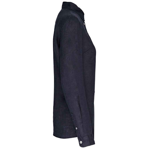Native Spirit Dam/Dam Linen Långärmad Skjorta 14 UK Marinblå Navy 14 UK