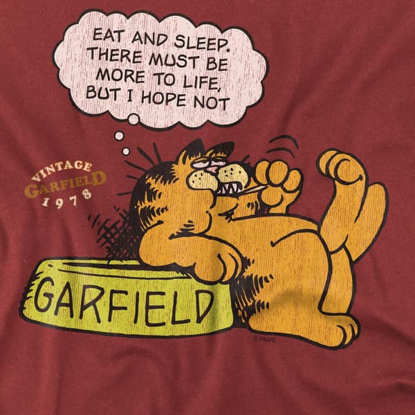 Garfield Herr Ät & Sov T-shirt L Cardinal Cardinal L