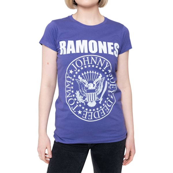 Ramones T-shirt i bomull, dam/dam, presidentssegl S Lila Purple S