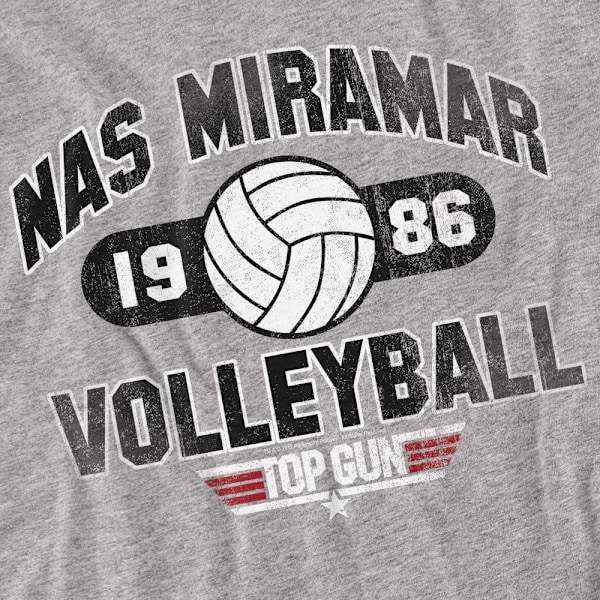 Top Gun Unisex Vuxen Nas Miramar Volleyboll T-shirt M Sport Hea Sport Heather M