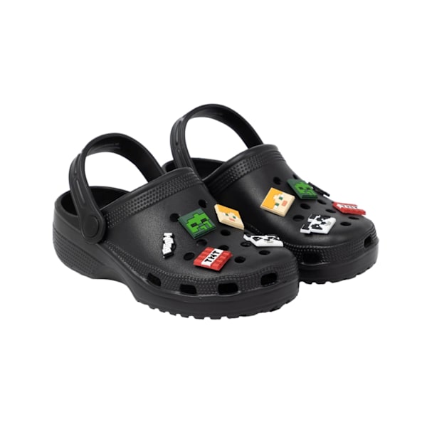 Minecraft Charm Clogs 4 UK Svart Black 4 UK