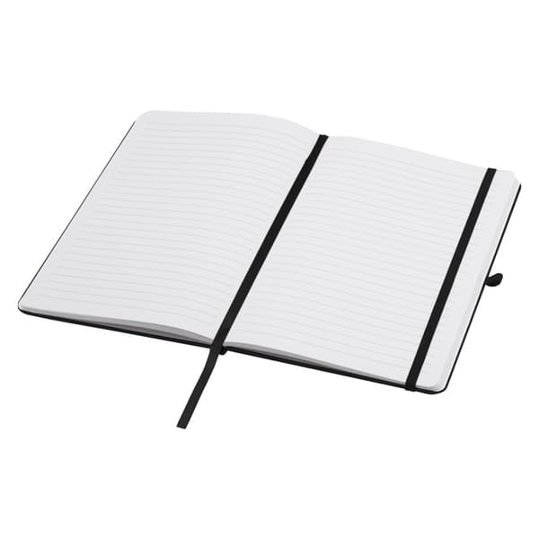 Teak A5-anteckningsbok med hårt omslag av återvunnet material, One Size, Solid svart Solid Black One Size
