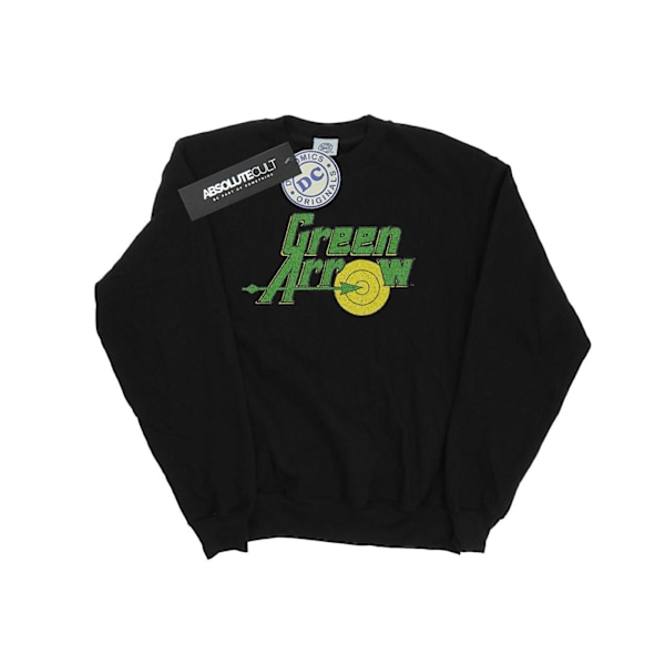 DC Comics Dam/Kvinnor Grön Arrow Crackle Logotyp Sweatshirt L B Black L