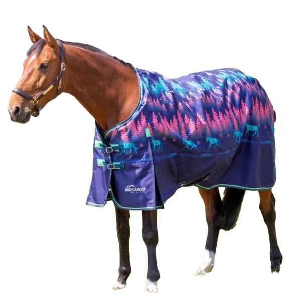 Highlander Original Lite Standard-Neck Horse Turnout Matta 6´6 Navy 6´ 6