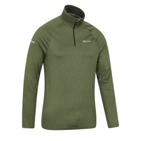 Mountain Warehouse Echo Melange Återvunnen Halv Zip Midlayer för Herr Green M