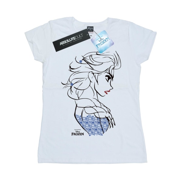 Disney Dam/Dam Frozen Elsa Sketch Cotton T-Shirt S Vit White S