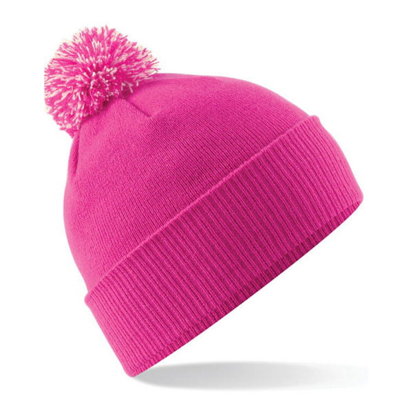 Beechfield Unisex Snowstar Beanie i storlek Fuchsia/Off White Fuchsia/Off White One Size