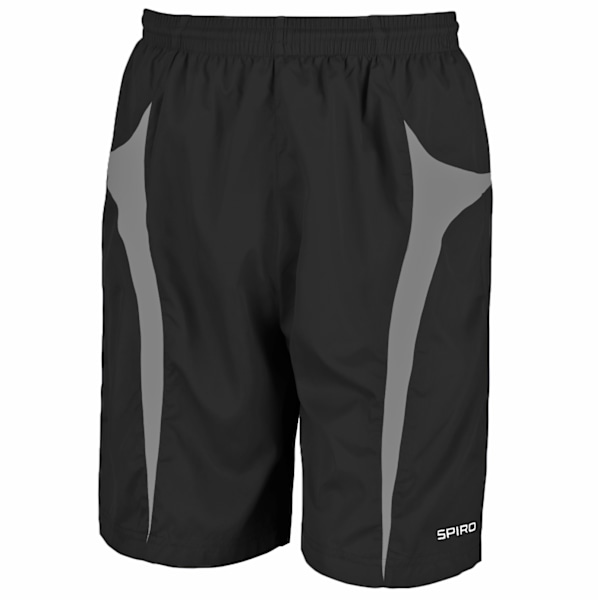 Spiro Herr Micro-Team Sports Shorts L Svart/Grå Black/Grey L