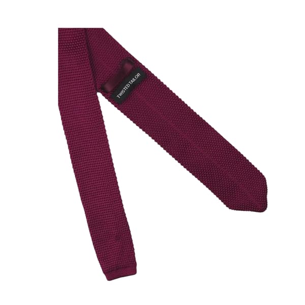 Twisted Tailor Jagger Stickad Polyester Slips En Storlek Vinröd Burgundy One Size