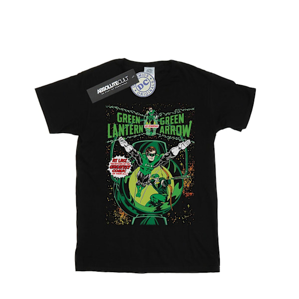 DC Comics Girls Green Lantern Arrow Cover Bomull T-shirt 7-8 år Black 7-8 Years