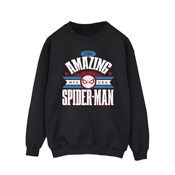 Marvel Mens Spider-Man NYC Amazing Sweatshirt L Svart Black L