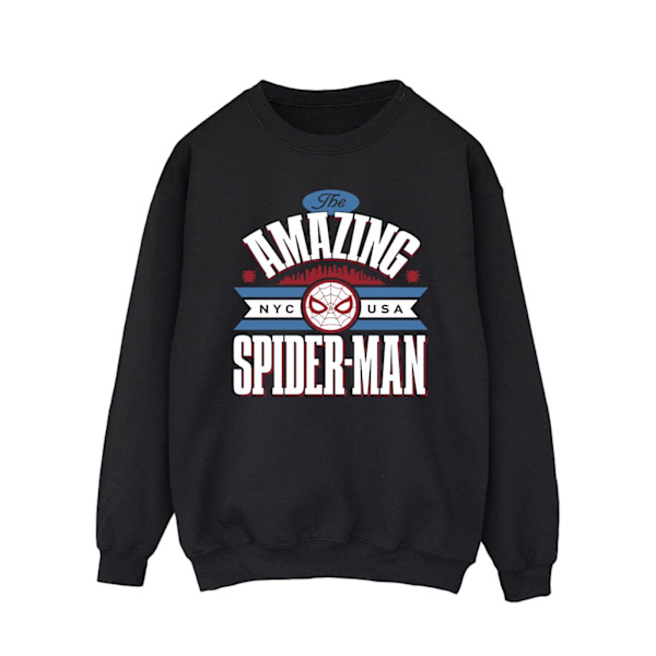 Marvel Mens Spider-Man NYC Amazing Sweatshirt M Svart Black M