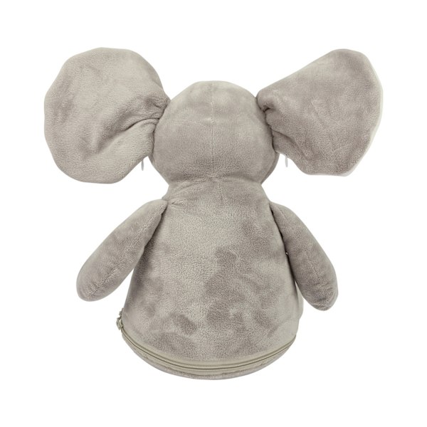 Mumbles Zipped Elephant Plyschleksak En Storlek Grå Grey One Size