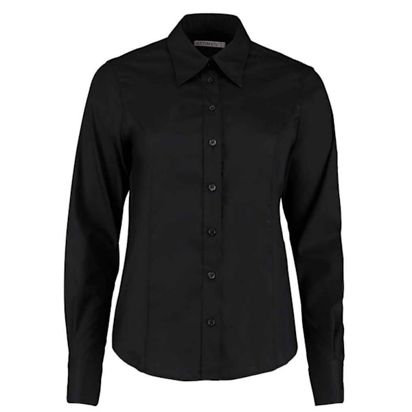 Kustom Kit Dam/Damer Premium Oxford Skräddarsydd Långärmad S Black 14 UK