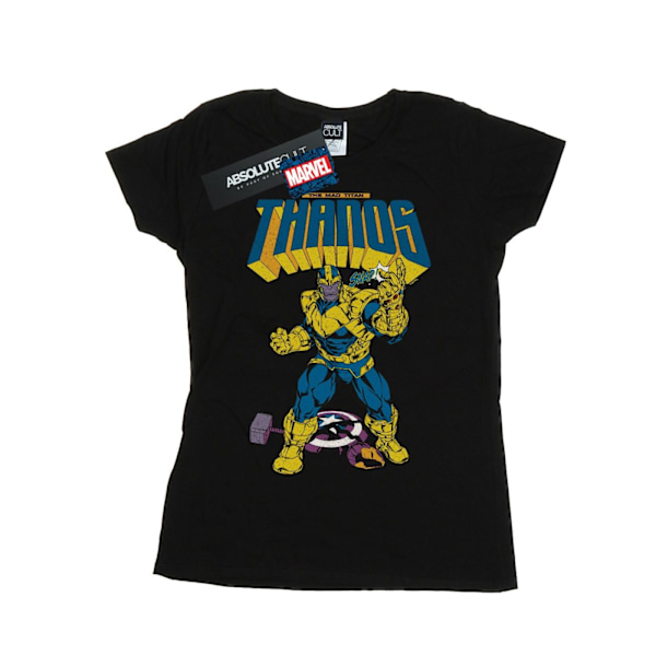 Marvel Dam/Kvinnor Thanos Mad Titan Snap Bomull T-shirt XL Svart Black XL