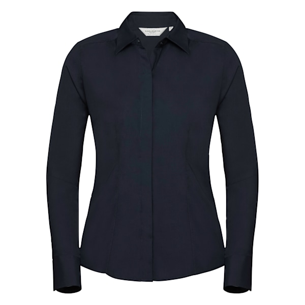 Russell Collection Dam/Kvinna Långärmad Poly-Bomull Easy C French Navy M