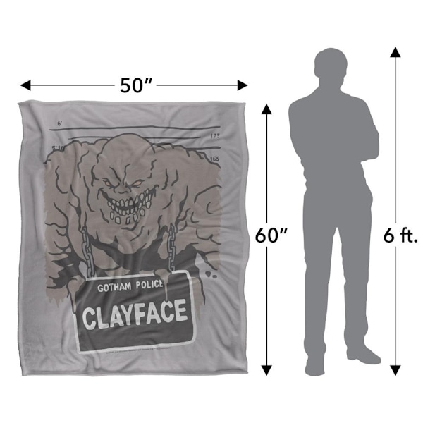 Batman Line Up Clayface Filt En Storlek Flerfärgad Multicoloured One Size