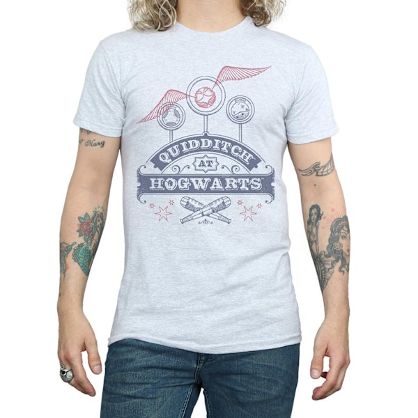 Harry Potter Quidditch på Hogwarts T-shirt S Sports Grey Sports Grey S