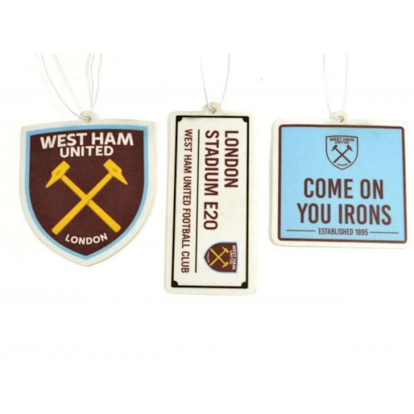 West Ham United FC Crest Bildekor (3-pack) One Size Claret Red/Sky Blue/White One Size