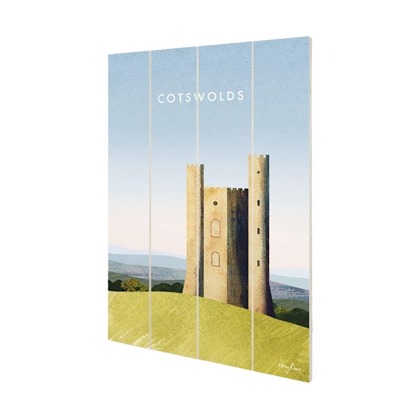 Henry Rivers Cotswolds Broadway Tower Plaque 59cm x 40cm Multicolor Multicoloured 59cm x 40cm