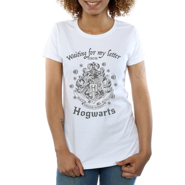 Harry Potter Dam/Kvinnor Väntar På Mitt Brev Hogwarts Bomull White S