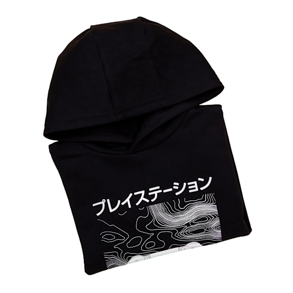 Playstation Boys Japanska Logotyp Hoodie 5-6 År Svart/Vit Black/White 5-6 Years