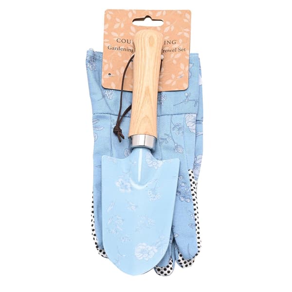 Country Living Spatel & Handskar Set One Size Blå Blue One Size