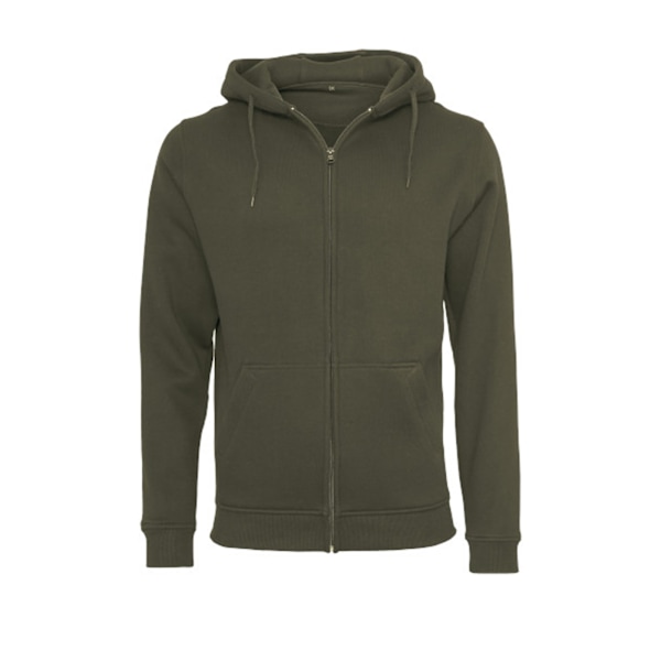 Bygg ditt varumärke Herr Full Zip Hoodie XXL Oliv Olive XXL