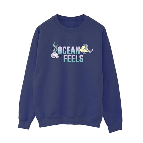 Disney Dam/Kvinnor Den Lilla Sjöjungfrun Ocean Sweatshirt XXL Marinblå Navy Blue XXL