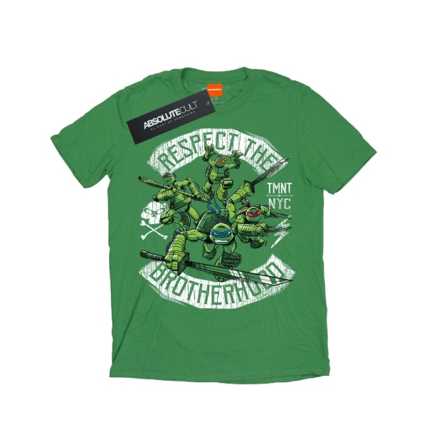 TMNT Dam/Damer Respektera Brödraskapet Bomull Boyfriend T-Shirt XXL Irländsk Grön Irish Green XXL