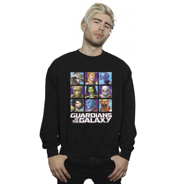 Guardians Of The Galaxy Herr Character Squares Sweatshirt XXL B Black XXL