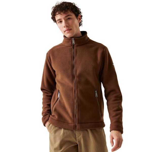 Regatta Garrian II Fleecejacka med Full Dragkedja för Män XXL Mörkbrun/B Dark Brown/Black XXL