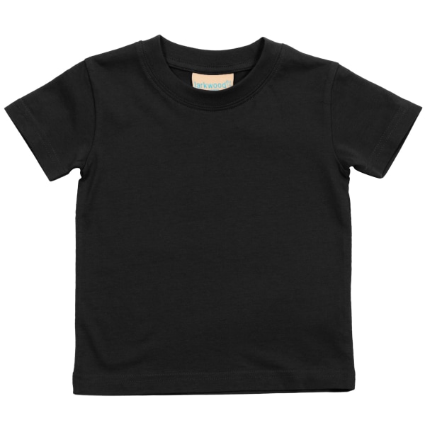 Larkwood Baby/Childrens Crew Neck T-Shirt / Schoolwear 6-12 Bla Black 6-12