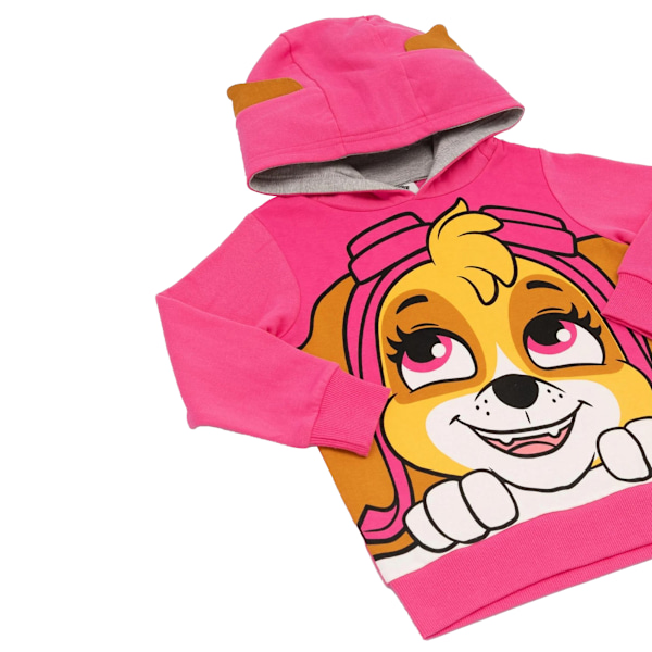 Paw Patrol Barn Hoodie med 3D-öron för barn/barn Skye 4-5 år Rosa Pink 4-5 Years