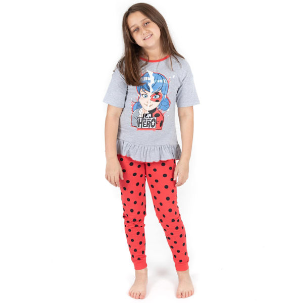 Miraculous Girls I Am My Own Hero! Pyjamas Set 6-7 år Heather Heather Grey/Red/Black 6-7 Years