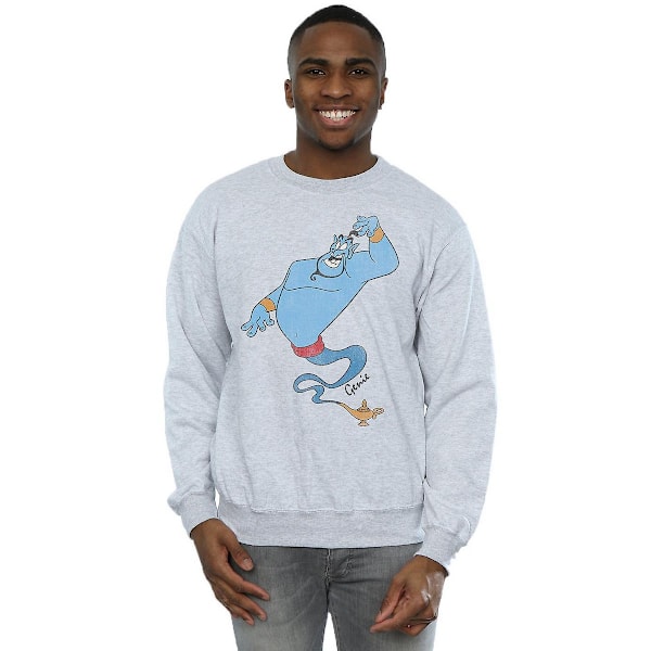 Aladdin Classic Genie Heather Sweatshirt 3XL Heather Grey för män Heather Grey 3XL