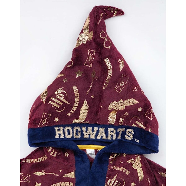 Harry Potter Barnrock/Barnklänning för barn 11-12 år Marinblå/Maroon Navy/Maroon/Gold 11-12 Years