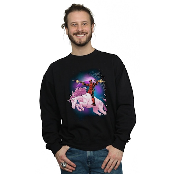 Marvel Deadpool Space Unicorn Sweatshirt 3XL Svart Black 3XL