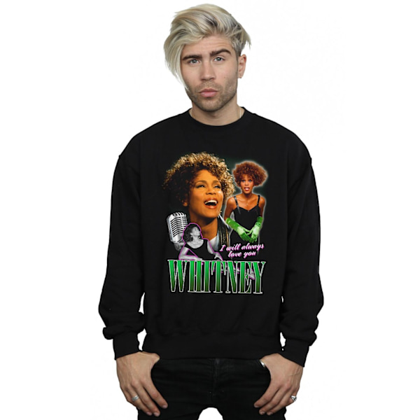 Whitney Houston Mens I Will Always Love You Homage Sweatshirt 5 Black 5XL