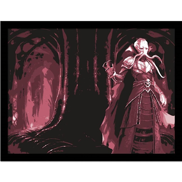 Dungeons & Dragons Mind Flayer inramad affisch 40cm x 30cm Svart/ Black/Red 40cm x 30cm