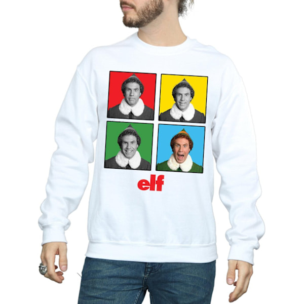 Elf Herr Fyra Ansikten Sweatshirt XXL Vit White XXL