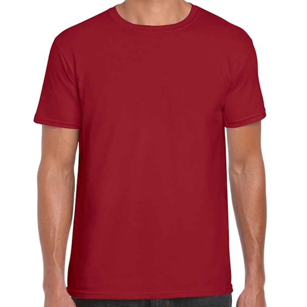 Gildan herr kortärmad mjuk t-shirt M Cardinal Red Cardinal Red M