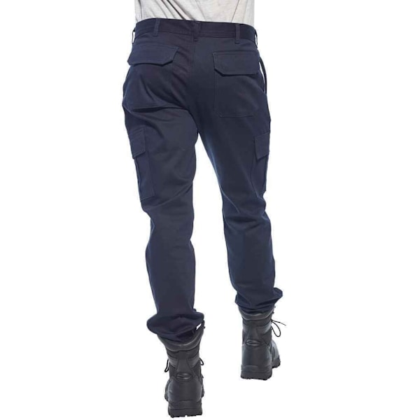Portwest Herr Stretch Slim Cargo Byxor 32R Mörk Marinblå Dark Navy 32R