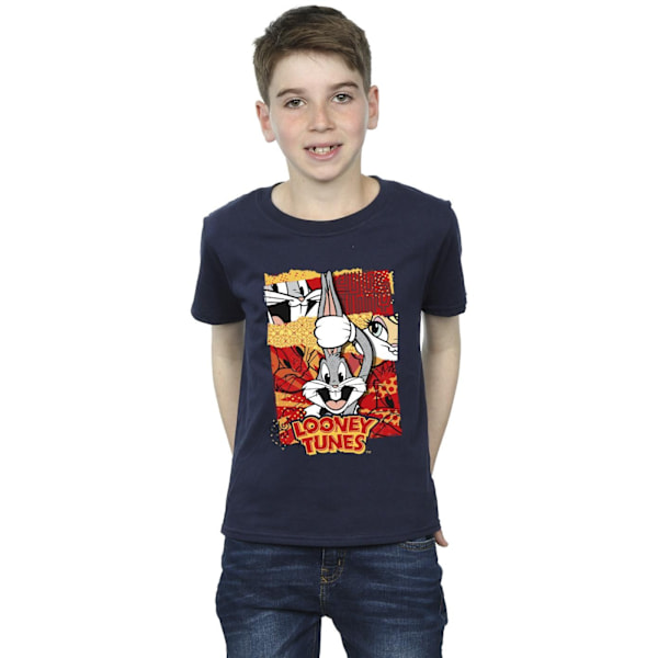 Looney Tunes Boys Bugs Rabbit Comic Nyår T-Shirt 7-8 År Navy Blue 7-8 Years