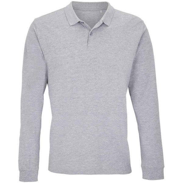 SOLS Unisex Vuxen Planet Marl Pique Långärmad pikétröja XL Grey Marl XL