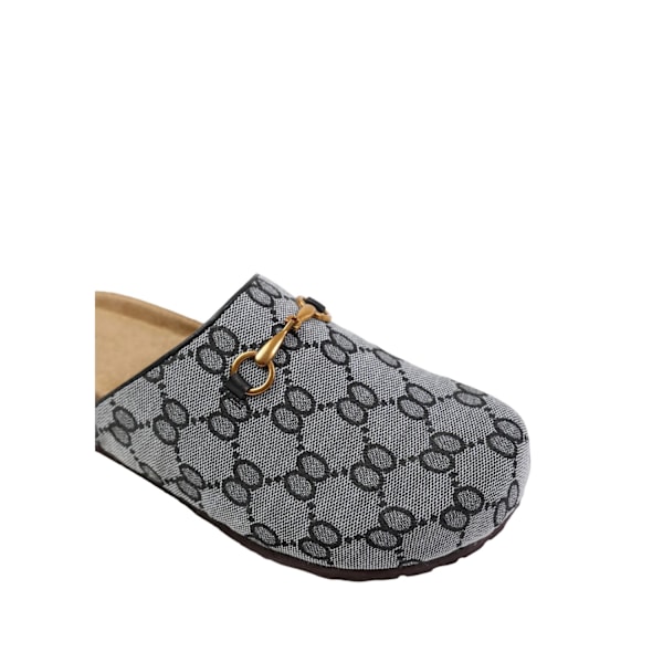 Var är det ifrån Dam/Dam Dublin Faux Läder Öppen Rygg Loafers 4 UK Grå Grey 4 UK