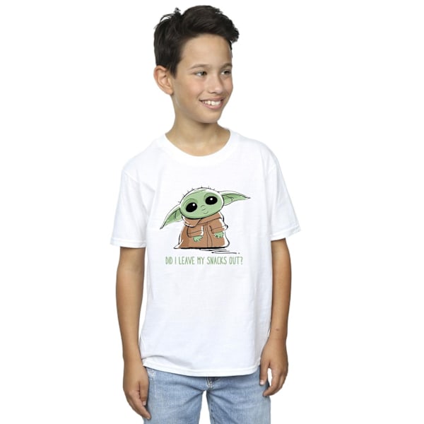 Star Wars Pojkar The Mandalorian Grogu Snacks Meme T-Shirt 9-11 år White 9-11 Years