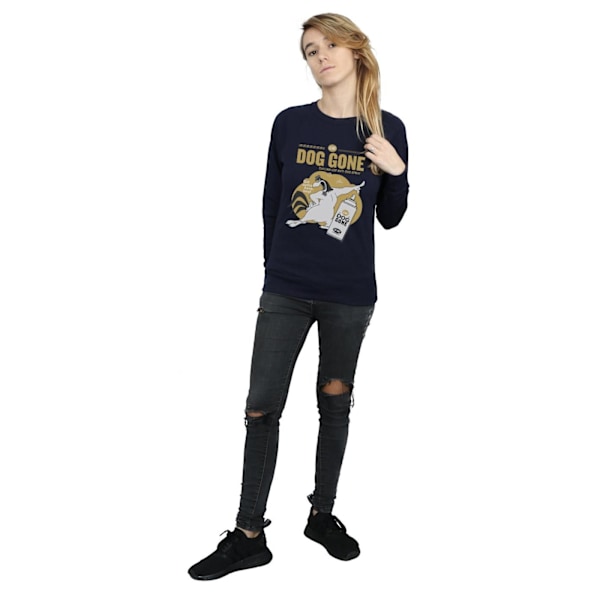 Looney Tunes Dam/Damer Foghorn Leghorn Dog Gone Sweatshirt Navy Blue M
