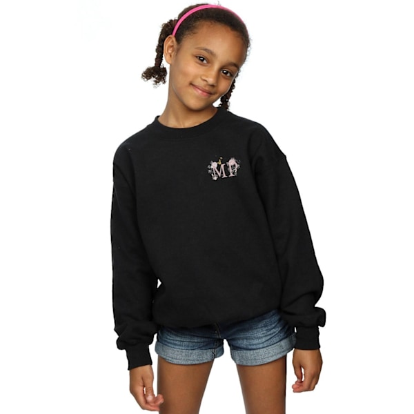 Disney Girls Mary Poppins Letter Breast Print Sweatshirt 12-13 Black 12-13 Years